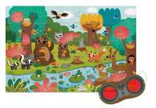 Load image into Gallery viewer, Secret Puzzle- Forest Games Cardboard 35 pcs With An Adventure Glasses For Kids
