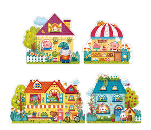 4 In 1 Beginner Puzzle - Fairy Tale Town