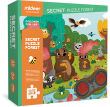 Load image into Gallery viewer, Secret Puzzle- Forest Games Cardboard 35 pcs With An Adventure Glasses For Kids
