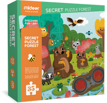 Load image into Gallery viewer, Secret Puzzle- Forest Games Cardboard 35 pcs With An Adventure Glasses For Kids