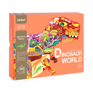 Animal Shaped Puzzle - Dinosaur World (280pcs)