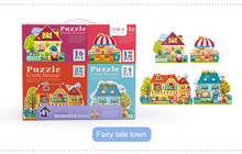 Load image into Gallery viewer, 4 In 1 Beginner Puzzle - Fairy Tale Town

