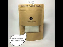 Load and play video in Gallery viewer, Fabric Face Mask - The Canvas White