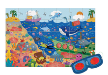 Load image into Gallery viewer, Secret Puzzle- Ocean Games Cardboard 35 pcs With An Adventure Glasses For Kids
