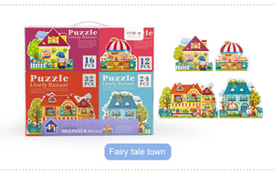 4 In 1 Beginner Puzzle - Fairy Tale Town