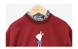 Red Sweater Blouse