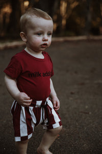 Baggy Stripe Shorts Rust