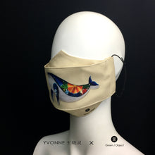 Load image into Gallery viewer, Artistic Face Mask - Paper Arts Whale
